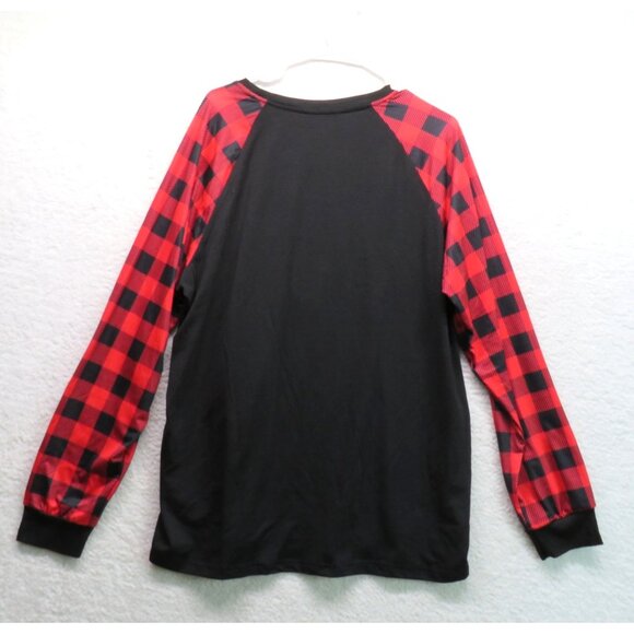 PatPat T Shirt Mens Size Extra Large Merry Christmas Ragland Buffalo Plaid New - Picture 4 of 10